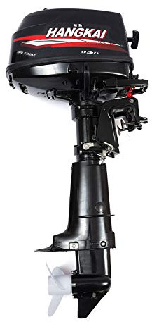 Außenborder Motorboot 2-Takt Aussenborder, Benzin Bootsmotor Set für Schlauchboot, Outboard Wasserkühl Motor Wasserkühlung System, Kurzschaft (6 PS)