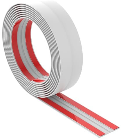 Zierleisten Selbstklebend 4 cm Breit 3 m Lang Selbstklebend Flexible Zierleisten Winkel von 90 bis 180 Grad Deckenleisten Perfekte Passform Wandleisten Eckleiste für Tischkante Türrahmen Wand (Weiß)