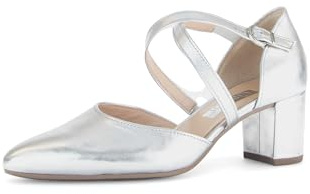 Gabor Dam Klassiska Pumps, Hälskor för kvinnor, Silver 31, 7 UK Wide