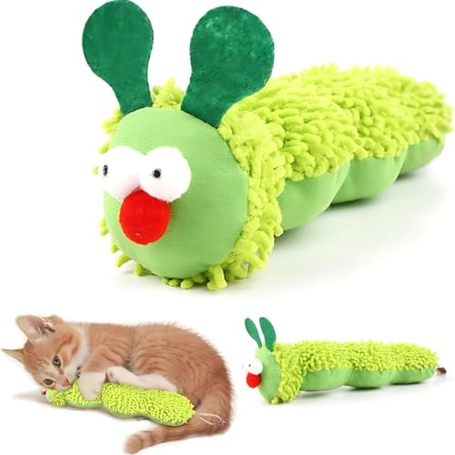 FAYAHAR Juguete de Dentición para Gatos, Resistente Interactivo con Hierba Gatera, Suave Juguetes de Hierba Gatera de Peluche, para Jueguen Limpiar los Dientes y Liberar el Estrés