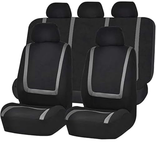 HZEXTKWD Auto Schonbezüge Für Hyundai Tucson 2005-2025，Atmungsaktiv Sitzbezüge Vorne Hinten Autositz Schonbezug Stoff Sitzbezug Autositz Zubehör Innenraum, Gray