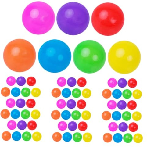 Abaodam 100pcs Colorful round Soft Plastic Balls for Toddlers Safe Playroom Ball Pit Kids Indoor Play