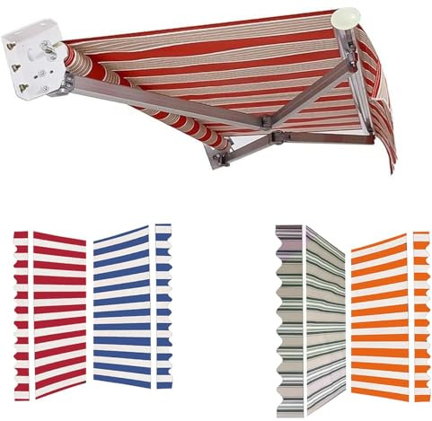 Tenda da sole retrattile in tessuto di ricambio, 30,5 x 3,5 m, impermeabile, per esterni, blu, adatta a 200 x 150 cm