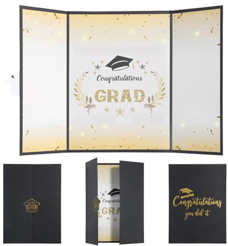 LongYeah Graduation Guest Book 2026, Black and Gold Graduation Decorations Class of 2026 Graduation Signature Autograph Book for Congrats Grad Party Favors Supplies Gifts