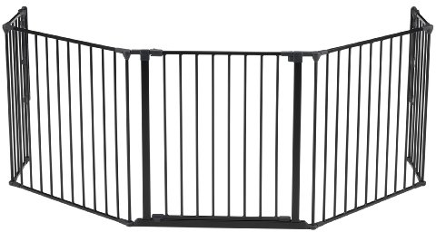 BabyDan Flex XL, 90-278 cm, Kaminschutzgitter/Treppenschutzgitter/Raumteiler, Schwarz, Made in Denmark - Babygitter/Schutzgitter (Haustierschutzgitter/Hundeabsperrgitter/Hundelaufstall)