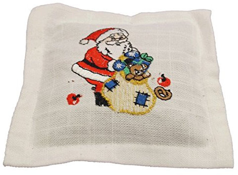 Bowatex 3 Stück Lavendel Duftkissen 12 x 12 cm Lavendelsäckchen Weihnachtsmann