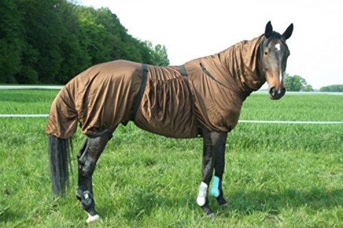 Hafer24 ROYAL hochwertige Ekzemerdecke Fliegendecke Weidedecke braun 135 cm