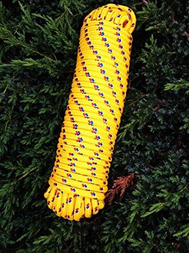 Nr.26 Gelbes Mehrzweckseil, Bootstau 14 mm x 30 m,Seil,Strick, Ersatzseil, Reparaturseil, Schot,Leine,Kordel,Spannseil,Rope,Expanderseil,Planenseil,Kunststoffseil, Tauziehen,Schleppseil,Schleppleine,Vielzweckseil,Bootsseil,Seil