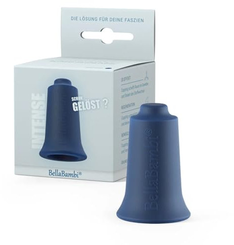 BellaBambi® mini solo Schröpfglas | intensives Cupping für Sport & Massage | perfekter Faszien & Triggerpunkt Cup bei Verspannung von Kopf bis Fuß | Made in Germany | Intensität Intense - Nachtblau
