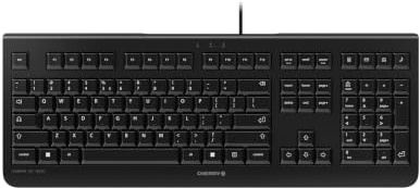CHERRY KC 1000, Kabelgebundene Tastatur, Pan-Nordisches Layout (QWERTY), Plug & Play über USB-Anschluss, Flaches Design, Flüsterleiser Tastenanschlag, Schwarz