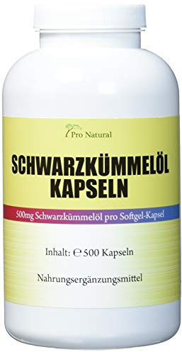 Pro Natural Schwarzkümmelöl Softgel Kapseln 400 Stück Schwarzkümmel Öl (Nigella Sativa) a 500mg