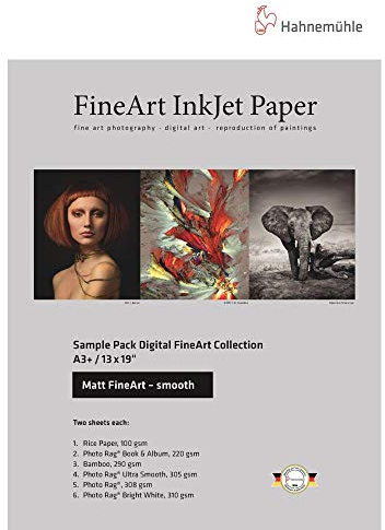 HahnemÌ_hle Digital FineArt A 4 Testpack Matte, Glatte Papiere