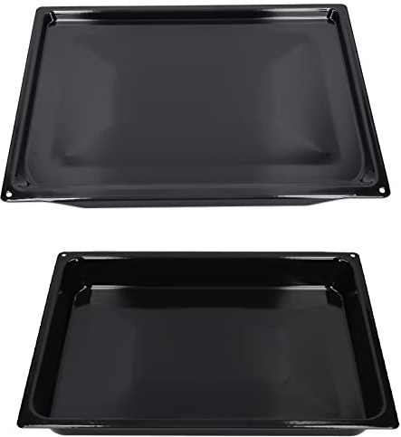 Set Backblech und Fettpfanne emailliert für Backofen kompatibel mit Gorenje 458x360 mm 872877 222709 242132 903871 | 881874 274663 242135 222886 (2 stück)