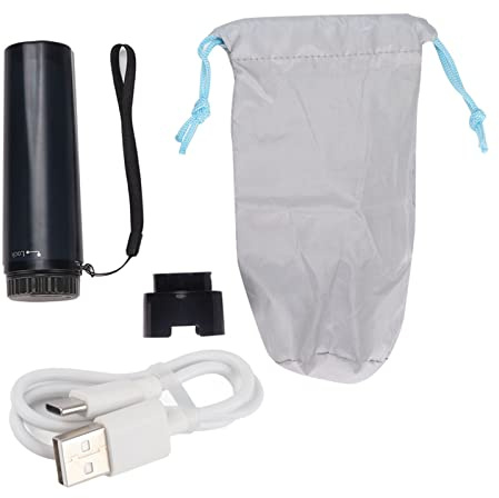 Tragbares Elektrisches Bidet, 165ml Wassertank, USB-Aufladbar, Wasserdicht, Schwarz, Reise-Sprühgerät für Körperpflege, 15-36cm