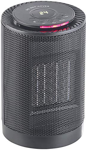 Carlo Milano Keramiklüfter: Digitaler Keramik-Tisch-Heizlüfter, 3 Stufen & Oszillation, 1.200 Watt (Tischheizlüfter, Camping Heizung)