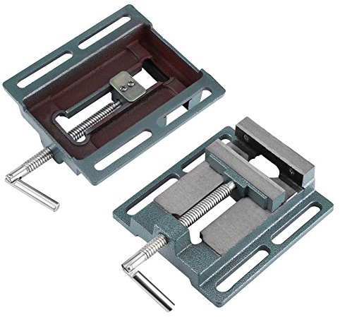 Maschinenschraubstock 10,2 cm, drehbar schraubstock bohrmaschine Mini-Bohrschrauber für Werkbank, Tisch, Bank, Bohrmaschine, Schraubstock für Backen