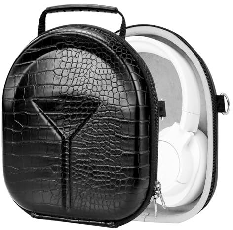Geekria Shield Headphones Case Compatible with JBL TUNE 770NC/760NC/750NC/720BT, Live770NC, Replacement Hard Shell Travel Carrying Bag with Cable Storage (Black)