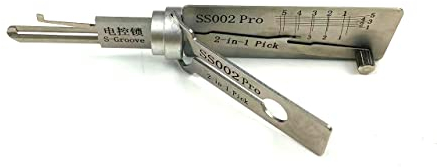 SS002 Tools Lock Pick Tool for S-Groove Door Lock,Pro 2 in 1 Decoder and Pick Tools