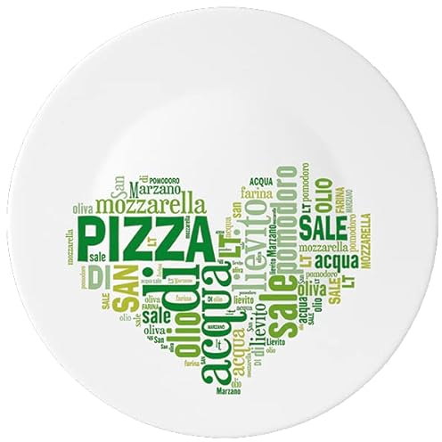 CRISTALICA Pizzateller I Love 33cm I Love Pizza Grün