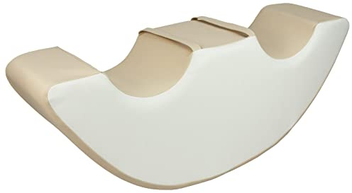 Velinda Doppel-Schaukelfigur Böhnchen Schaumstoff-Wippe Balancierbrücke Wippschaukel (Farbe: weiß, cappuccinofarben)