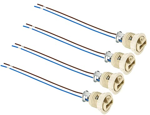 PATIKIL 4Pack G9 Steckdose Lampenhalter Anschluss Beleuchtung Ersatz | Keramik, Mit 140mm