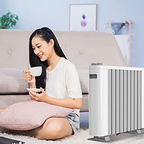 Samnuerly Termoconvettore, Riscaldatore a infrarossi, 1500 Watt, Riscaldatore Elettrico Mobile, Riscaldatore a infrarossi, Radiatore a Risparmio energetico, Riscaldatore rapido antiscottatura Chiuso,