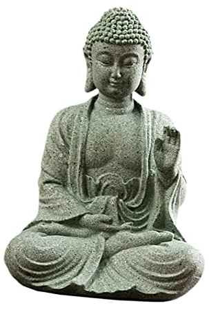 POPETPOP Buddha Statue Für Aquarium Deko Buddha Skulptur Mit Details Fischunterkunft Für Mehr Freude Retro Und Sakrale Atmosphäre Kreative Tischdekoration Für Zuhause Und Garten