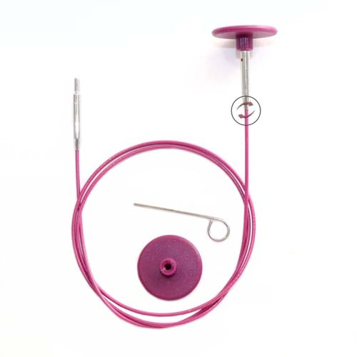 KnitPro - KnitPro The Mindful Collection Edelstahl Lila Schwenken 360° Austauschbar Kabel für 80cm Nadel - 1 Setzen