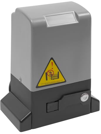 TaNeHaKi Schiebetorantrieb 230V 550W,Automatischer Schiebetoröffner 1200/1800KG,Automatischer Türöffnermotor mit 2 Fernbedienungen und Motoren