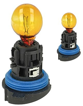 2 stycken 12V billampor, halvljus, helljus, dimljus etc. (HP24WA 12V 24W Amber)