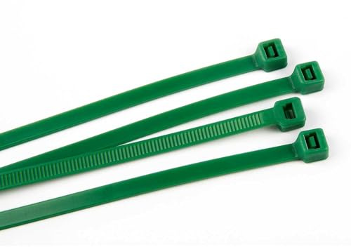 Juego de bridas | Flexible y estable | 8 kg de carga de tracción | Plástico resistente | Fácil manejo | Duradero y resistente | Perfecto para orden y seguridad Verde