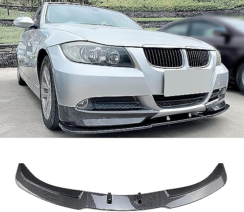 AMAIR Auto Frontlippe Frontspoiler für BMW 3 Series E90 E91 320i 325i 2005-2008,Frontlippe Spoiler Protector Car Styling Karosserie-Anbauteile,A/Carbon Fiber