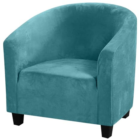 Morbuy Sesselbezug Stretch, Sessel Überzug Universal Sesselhussen Waschbar Sesselüberzug Hussen Cocktailsessel Clubsessel Überzug Weich, Elastisch (Seeblau)