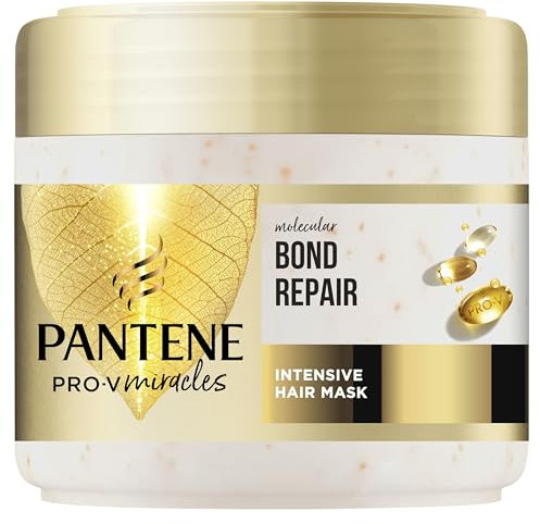 Pantene Molecular Bond Repair Intensive Hair Mask with Biotin 300ml. Pro-V Concentrated Formula for Extremely Dry Damaged Hair. Leaves Hair Visibly Healthier, Strengthened and Regenerated