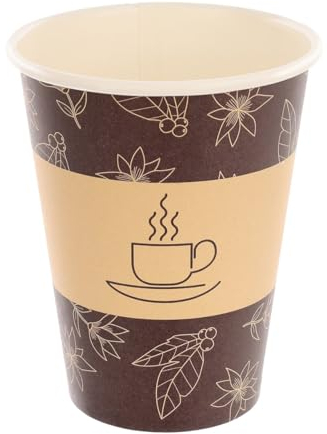 Love Nature Gobelets Jetables de 250 ml - Lot de 50 Gobelet Carton Biodegradable - Gobelet Cafe Jetable - Verre Jetable à Café à Emporter