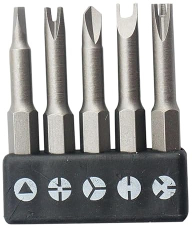 Zasdvn Schraubendreher-Bits 5-teiliges, Spezial-Förmige Schraubendreher Set | CRV-Legierungs-Schraubendreher-Bit-Sortiment-Set, Y-Typ Innen Kreuz Dreipunkt Schraubendreher Bit