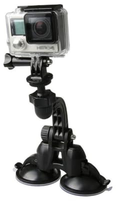 CAXUSD Saugnapf-Halter Für Fahrzeugkameras Drehbar Kompatibel Mit Sjcam Und Mehr Installieren Für Glatte Oberflächen