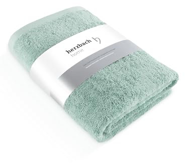 herzbach home Asciugamano da sauna di lusso 80 x 200 cm (menta) – Asciugamano da sauna grande, morbido e assorbente di ottima qualità, 100% cotone naturale