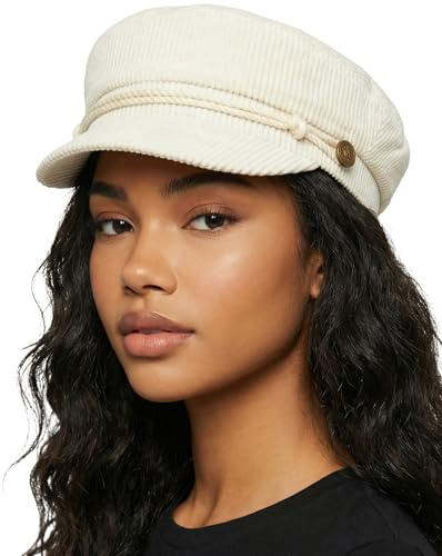 Funky Junque Griechische Fischer- und Zeitungsjungen-Schiebermütze mit vielseitigem Stil, Cord - Beige, Einheitsgröße