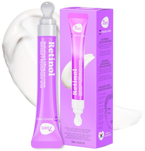 7Days Augencreme mit Retinol – koreanische Hautpflege – Augencreme gegen Falten und geschwollene Augen – Entfernung von Taschen und Anti-Aging