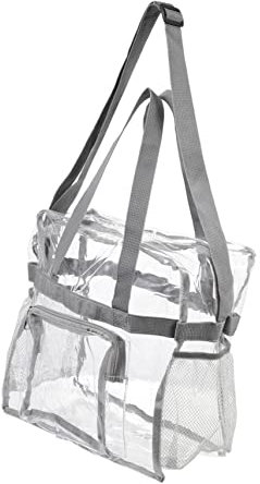 DEARMAMY Transparente Umhängetasche Reise-einkaufstasche Durchsichtige Pvc-tasche Strandtasche Für Frauen Mit Reißverschluss Für Handy Geldbörse Und Täglichen Gebrauch