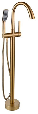 Moderne freistehende Badewannenarmaturen mit Brauseaufsatz Einhandgriff B Schwenkbar Badewanne Dusche Mischbatterie in Schwarz Patina (Gold A)