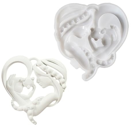 Stampo in silicone alla moda accessorio per realizzare gessi a forma di cuore unici e decorazioni per la casa