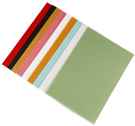 HOMSFOU 50pcs Colored Tracing Paper 15x10cm Small Translucent Vellum Paper for Crafts and Art Sketching Rainbow Tissue for Calligraphy and Transfer