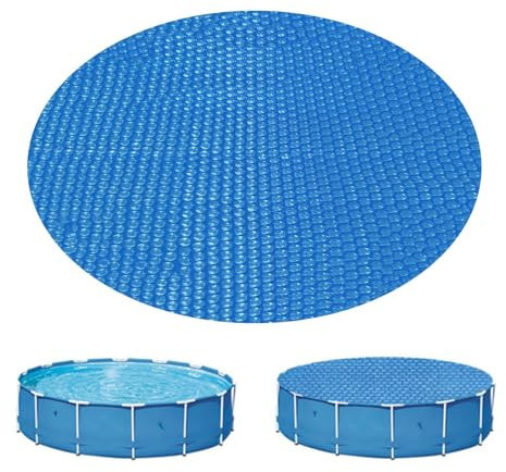 360 cm Coperchio Isolante Della Piscina - Copertura Rotonda Della Piscina Solare Per Esterno | Telo Termico Galleggiante Con Protezione UV E Antipolvere | Coperta Isolante Rotonda Per Vasca Da Bagno