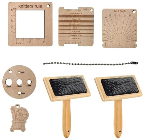 Cenei Carding Brushes for Wool Hand Carding Wool Brushes Sturdy Yarn Brush Wool Blending Board for Puppy Cat Kitten