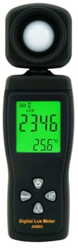 Ljusmätare, AS803 Luxmeter Digital Ljusmätare Luxfotometer UV-radiometer E7CB