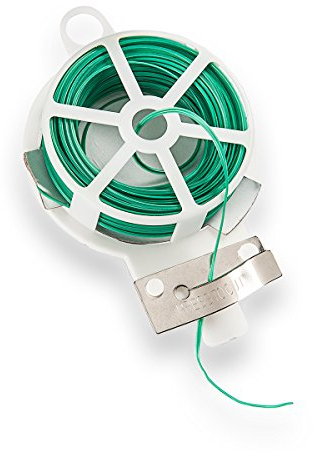 HaGa® Gartendraht Bindedraht Pflanzendraht Drahtrolle Blumendraht 20m Länge grün