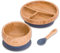 Bubba Bear ® Baby Bamboo Suction Bowl, Plate & Spoon Set | Stay Put Toddler Led Feeding Bowls & Plates | Free Guide to Weaning