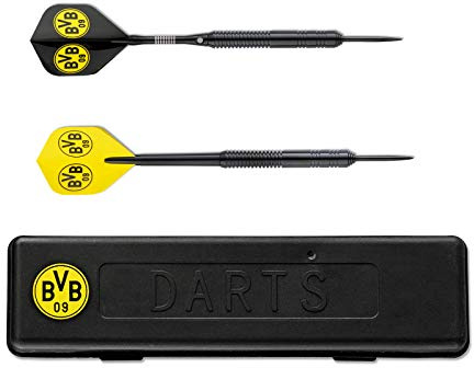 Borussia Dortmund unisex Bvb-dartpile med opbevaringsboks dartpilar, svart/gul, en storlek EU